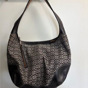 Coach Black and Brown Hobo Bag
